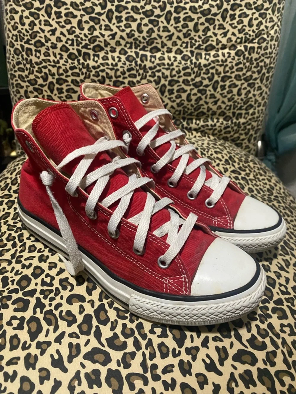 Converse Red High-Top Chuck Taylor Sneakers